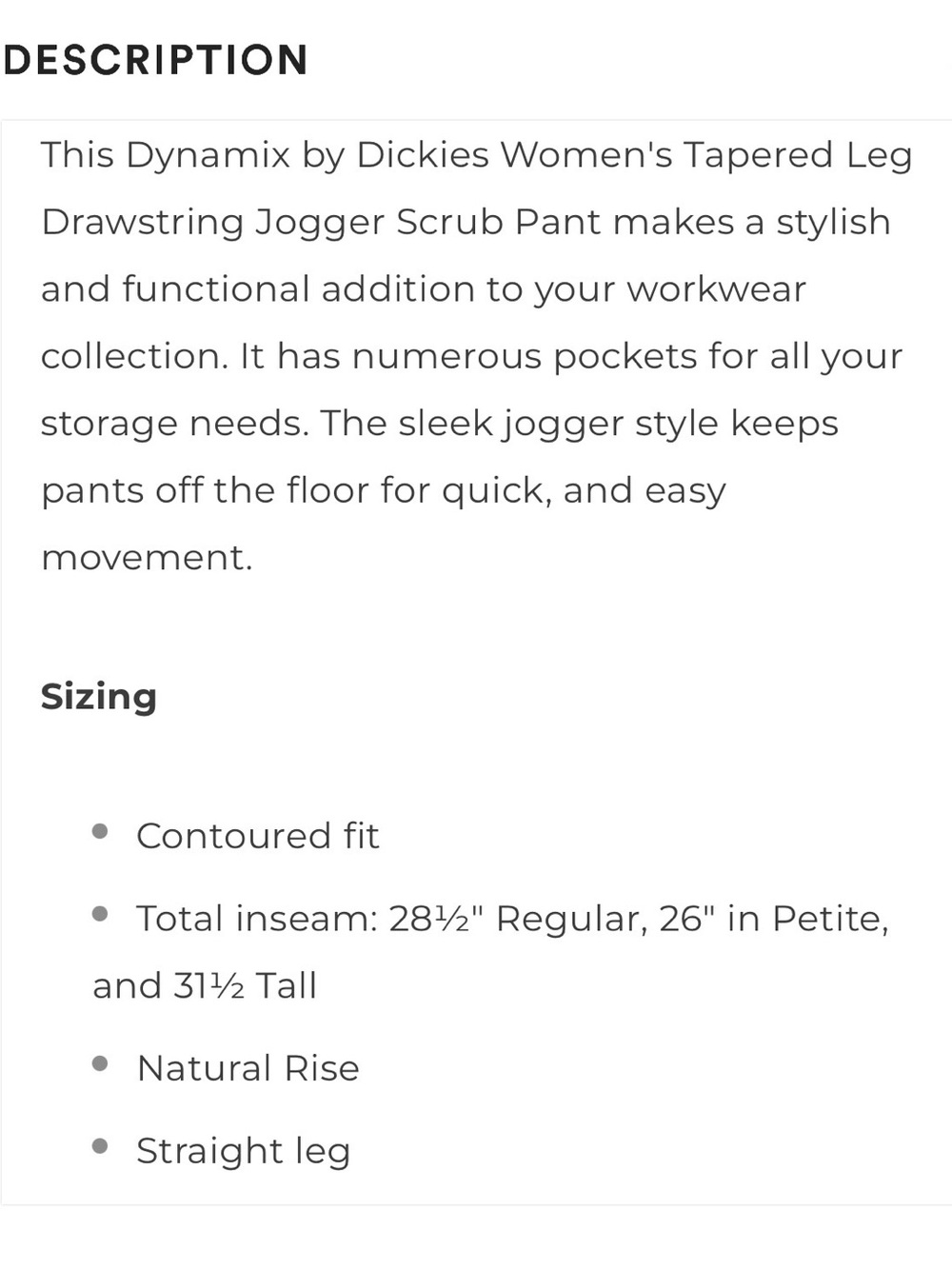 Dickies Teal Blue Elastic Waist Scrubs - Picture 6 of 6